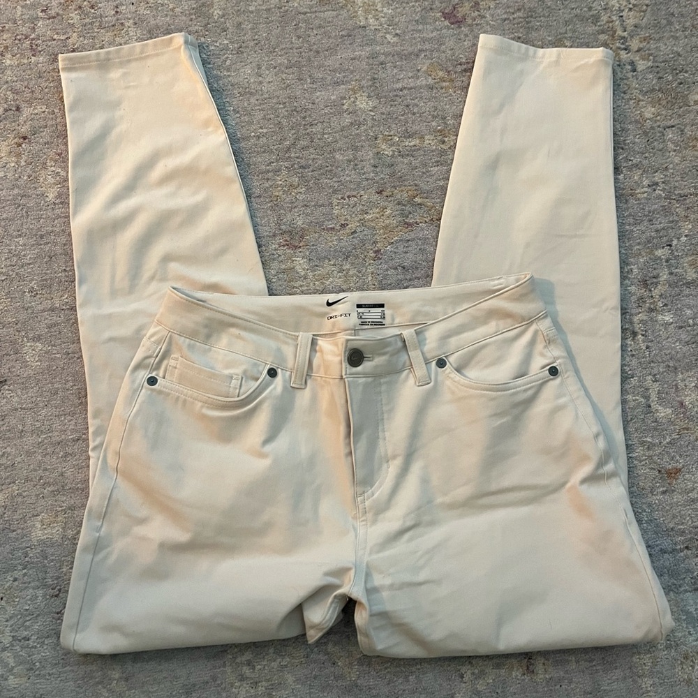 NWOT Nike light cream golf pants sz 6